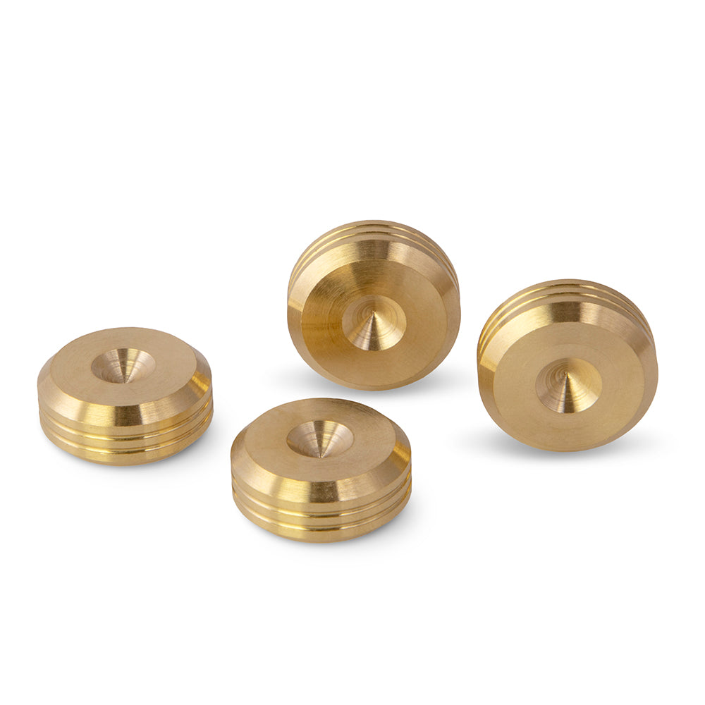 Solid Brass Speaker Spike Pads 20mm dia - Set of 4